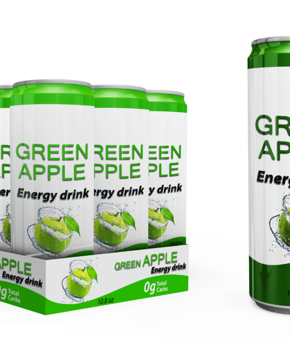 Energy Drink Green Apple (Pack of 12)